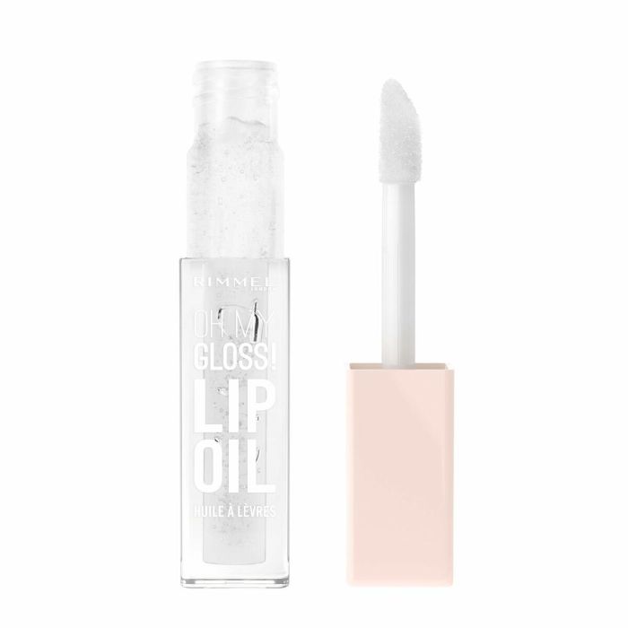 Rimmel London #000-Clear Cloud OH MY GLOSS! Brillo Labial Transparente, Hidratante, No Pegajoso, Bálsamo Nutritivo con Aceite Coco 6 ml 1