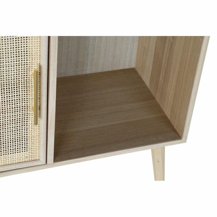 DKD Home Decor Estantería Scandi Rejilla Natural con 2 Cajones y 2 Puertas de Paulownia y MDF 90x37x189 cm Desmontable 1