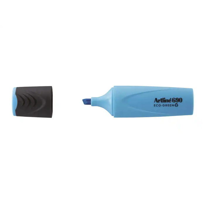 Artline EK-690 Rotulador Fluorescente Eco Green, Punta Biselada 1-4 mm, Azul Artline EK-690 Rotulador Fluorescente Eco Green, Punta Biselada 1-4 mm, Azul