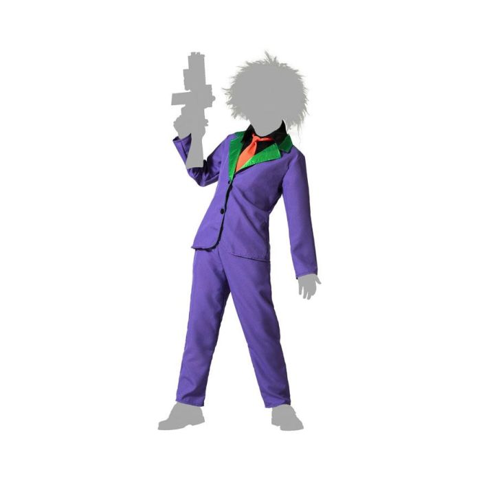 Disfraz Payaso Morado Halloween Niño Infantil 7-9 Años 4 Disfraz Payaso Morado Halloween Niño Infantil 7-9 Años 4