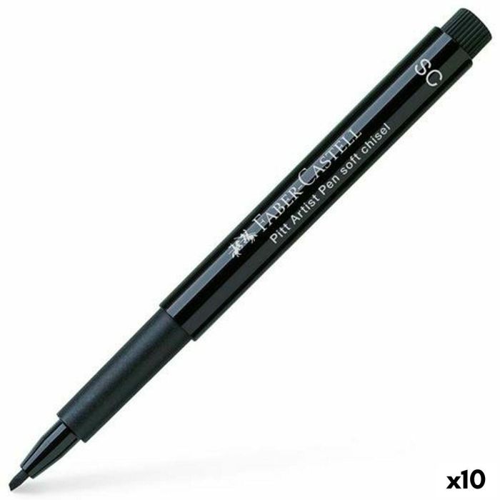 Rotuladores Faber-Castell Pitt Artist Pen SC 199 Caligrafía Negro (10 Unidades) 0 Rotuladores Faber-Castell Pitt Artist Pen SC 199 Caligrafía Negro (10 Unidades) 0