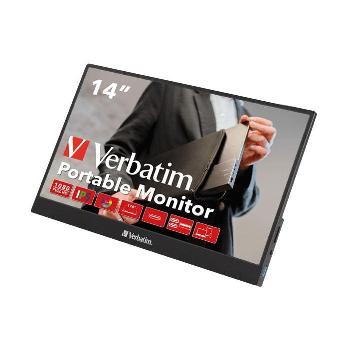 Verbatim Monitor Portátil PM-14 14" Full HD IPS Negro Multimedia 5 Verbatim Monitor Portátil PM-14 14" Full HD IPS Negro Multimedia 5