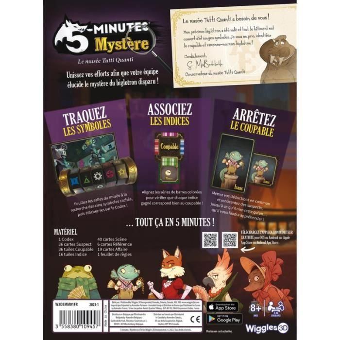 Juegos de mesa - WIGGLES 3D - 5 Minutes Mystery - Juego de cartas 2 Juegos de mesa - WIGGLES 3D - 5 Minutes Mystery - Juego de cartas 2