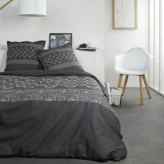 Today Juego de Cama Matrimonio 240x260 cm con 2 Fundas Almohada 65x65 cm 100% Algodón 57 Hilos Gael Grey Print 1 Today Juego de Cama Matrimonio 240x260 cm con 2 Fundas Almohada 65x65 cm 100% Algodón 57 Hilos Gael Grey Print 1