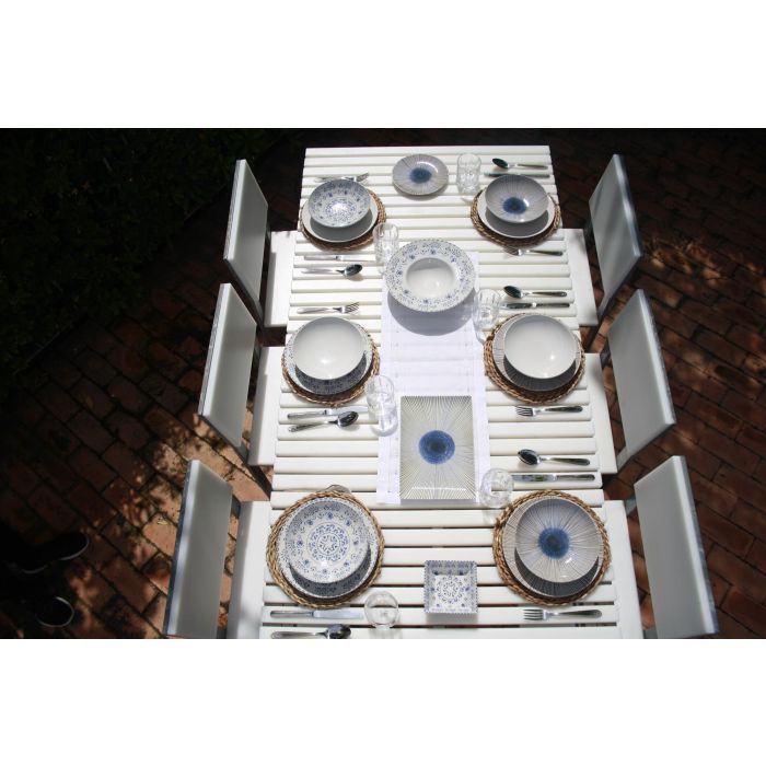 La Mediterranea Plato Llano 26 cm Colección Monaco Ivory (6 Unidades)