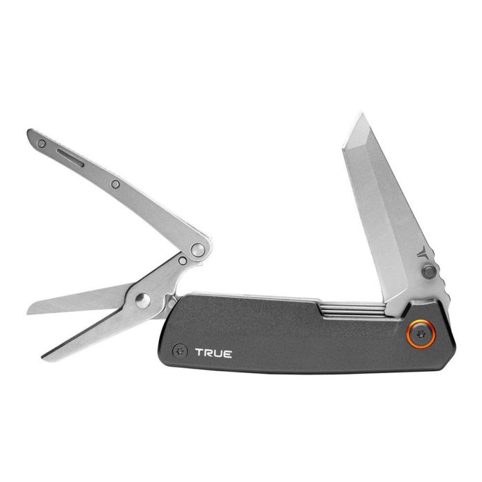 True Herramienta dual cutter 2 en 1 con hoja de 7 cm filo fino y tijeras microdentadas de 4 cm True Herramienta dual cutter 2 en 1 con hoja de 7 cm filo fino y tijeras microdentadas de 4 cm