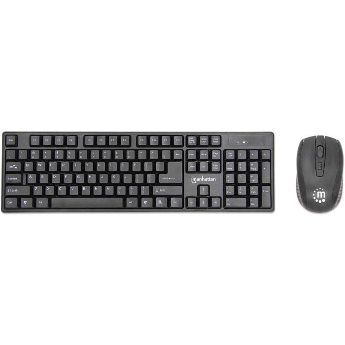 Manhattan Keyboard Mouse Included Rf Wireless Qwerty German Black