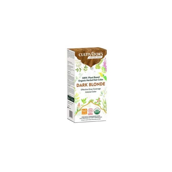 CULTIVATORS Tinte Orgánico Rubio Oscuro 100g Ecocert para el Cabello 100% Cobertura Canas