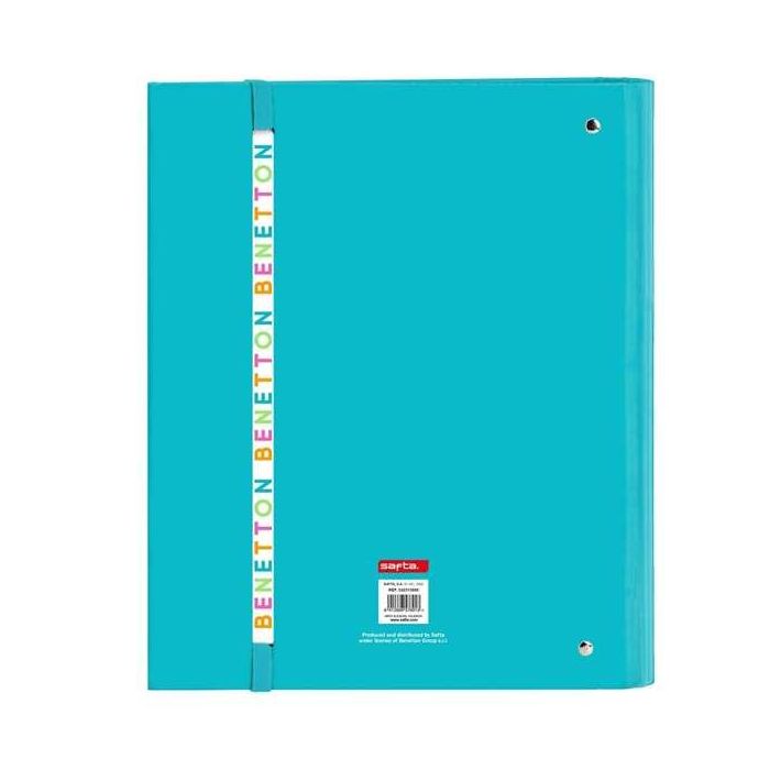 Carpeta de anillas Benetton Summer Azul 27 x 32 x 3.5 cm 1