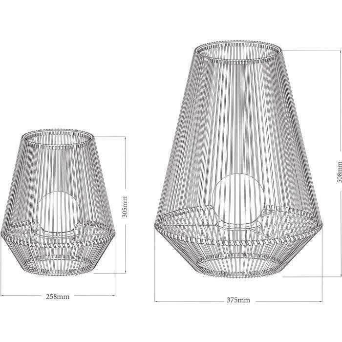 Farol decorativo H30 - bola de perlas - GALIX 3