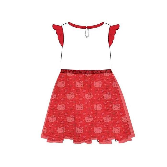 Vestido single jersey fantasia hello kitty 6 años 1 Vestido single jersey fantasia hello kitty 6 años 1