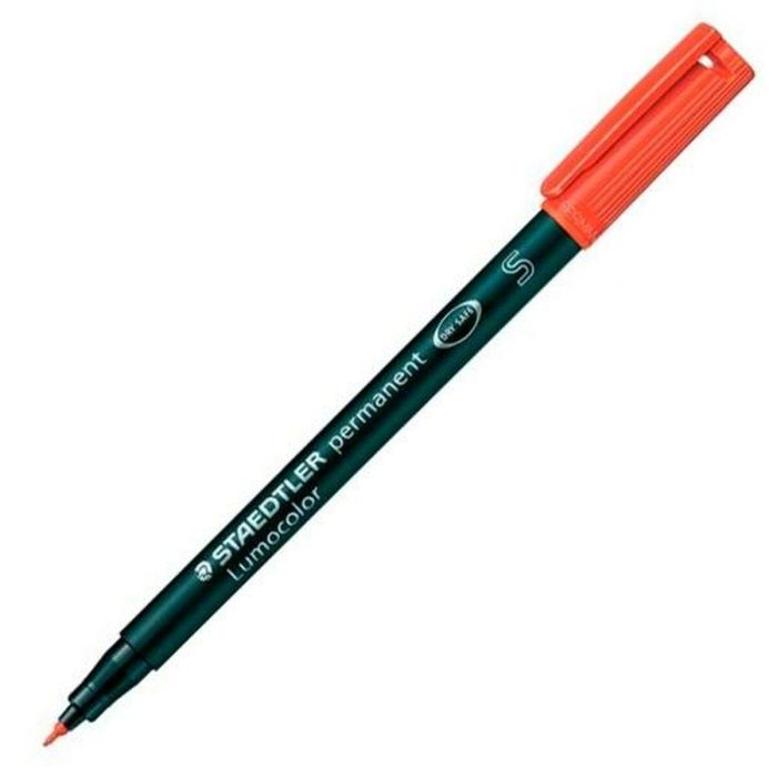 Rotulador Staedtler Lumocolor Retroproyeccion Punta De Fibra Permanente 313-2 Rojo Punta Super Fina Redonda 0.4 mm 10 unidades 1