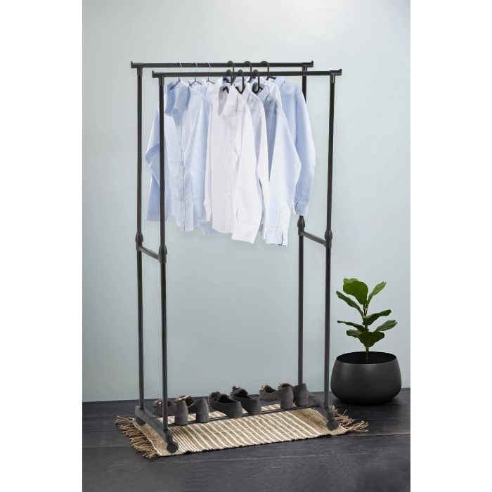 Confortime Perchero Doble Carbon 80 x 43 x 90-160 cm (6 Unidades) 2 Confortime Perchero Doble Carbon 80 x 43 x 90-160 cm (6 Unidades) 2