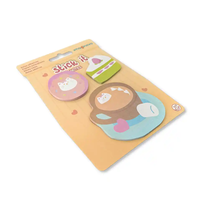 Imaginovo Bloc Notas Adhesivas Foodies Café 20 Hojas Tamaños Surtidos 4