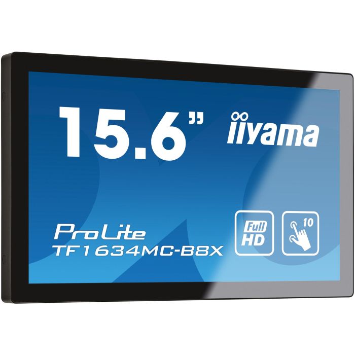 iiyama TF1634MC-B8X Monitor Táctil 15.6" (39.6cm) Full HD 1920x1080 LED IPS Multi-Touch con HDMI, DP y USB Táctil Negro 0 iiyama TF1634MC-B8X Monitor Táctil 15.6" (39.6cm) Full HD 1920x1080 LED IPS Multi-Touch con HDMI, DP y USB Táctil Negro 0