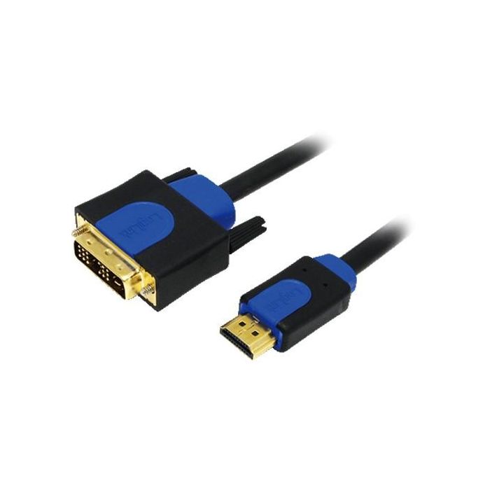 Logilink HDMI-DVI-Kabel Anschl. 18+1pin St/St 5.00m sw 1.4 0 Logilink HDMI-DVI-Kabel Anschl. 18+1pin St/St 5.00m sw 1.4 0