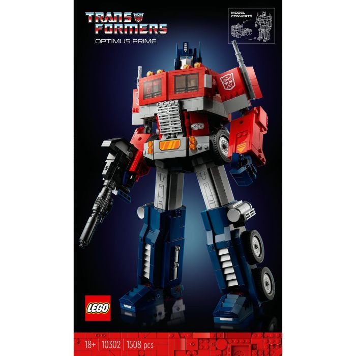 LEGO 10302 Icons Optimus Prime Transformers Modelo Detallado Robot Autobot 2 en 1 Transformable de Robot a Camión 9