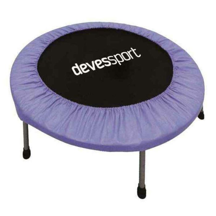 Ociotrends Trampolín Infantil Sin Red de 96 cm de Diámetro para Niños a partir de 6 Años, Material PVC y Plástico, Colores Azul y Gris