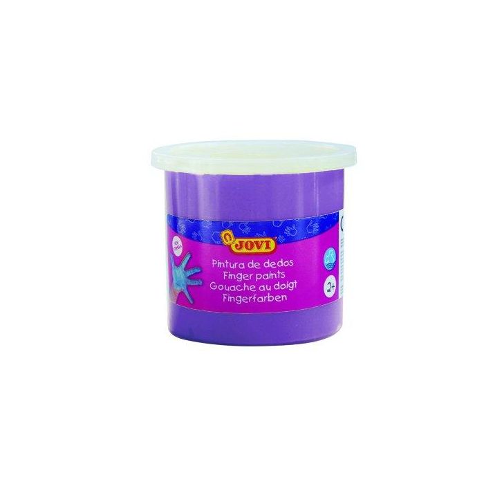 Jovi Estuche 5 Botes Pintura De Dedos 125 mL Negro - Pintura Natural Lavable y No Tóxica