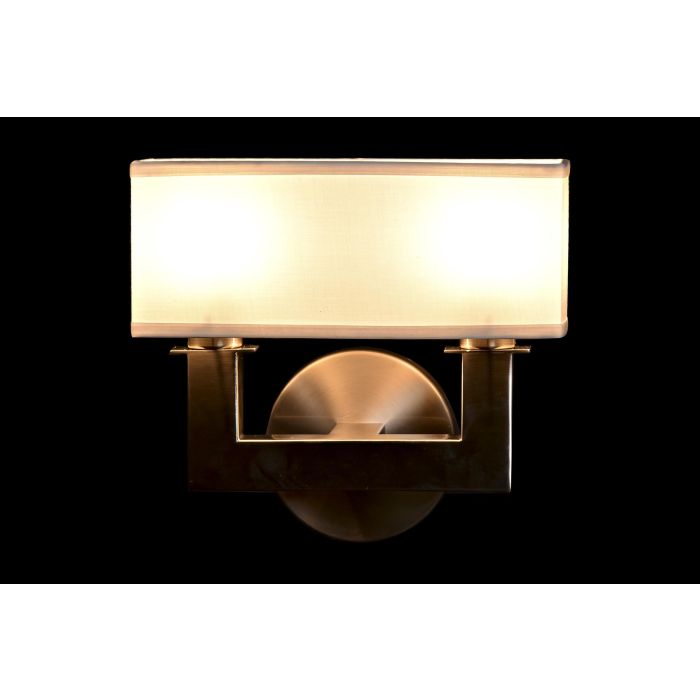 DKD Home Decor Lámpara Aplique Moderno de Pared Plateado Blanco Metal y Poliéster, 2 Bombillas G9, 40W, 14x24x25cm 1 DKD Home Decor Lámpara Aplique Moderno de Pared Plateado Blanco Metal y Poliéster, 2 Bombillas G9, 40W, 14x24x25cm 1