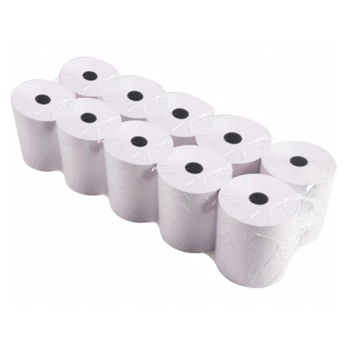 Q-connect Electro - Rollo de Papel para Sumadora, 75 mm Ancho, 65 mm Diámetro, Sin Bisfenol A, Sencillo, Mandril 12 mm