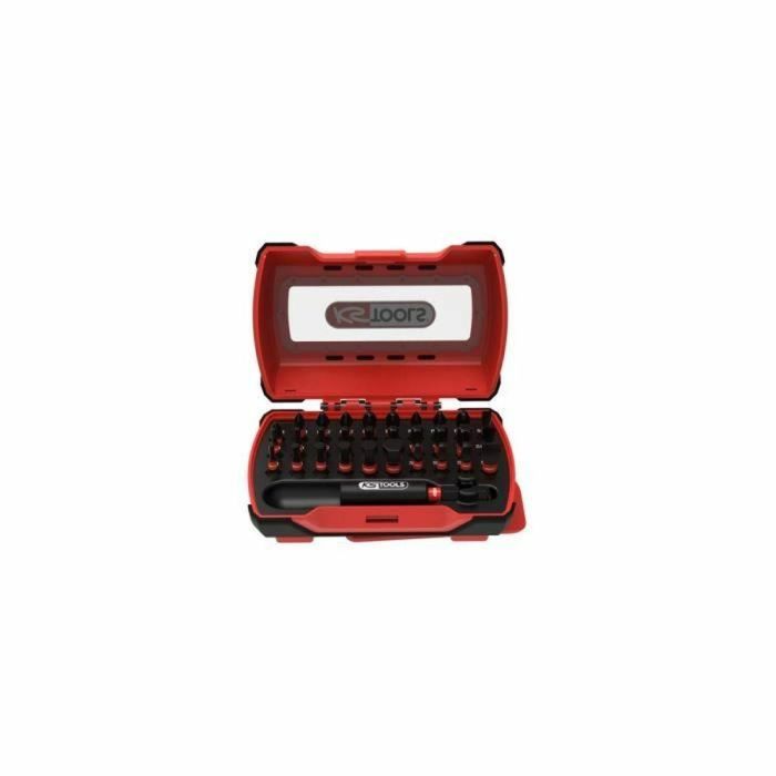 KS TOOLS 515.2301F Juego de puntas para destornillador de impacto mini 1/4" L.25 mm - 31 puntas