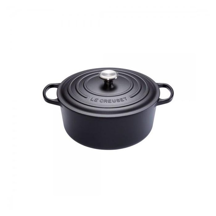 Le Creuset Signature Bräter rund 20 cm schwarz