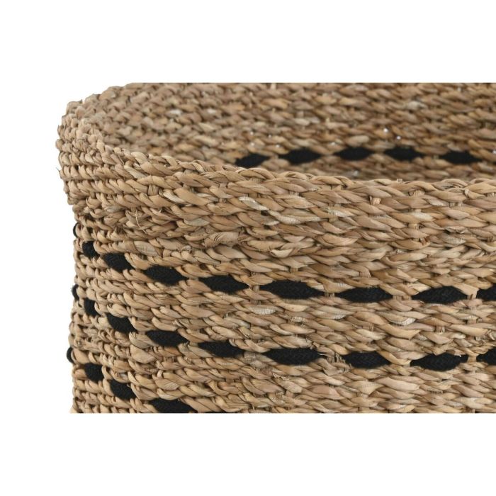 DKD Home Decor Cesta Boho de Seagrass y Yute Natural y Negro, Set de 3 Cestas de Almacenamiento Decorativas 45x30x45cm 3 DKD Home Decor Cesta Boho de Seagrass y Yute Natural y Negro, Set de 3 Cestas de Almacenamiento Decorativas 45x30x45cm 3