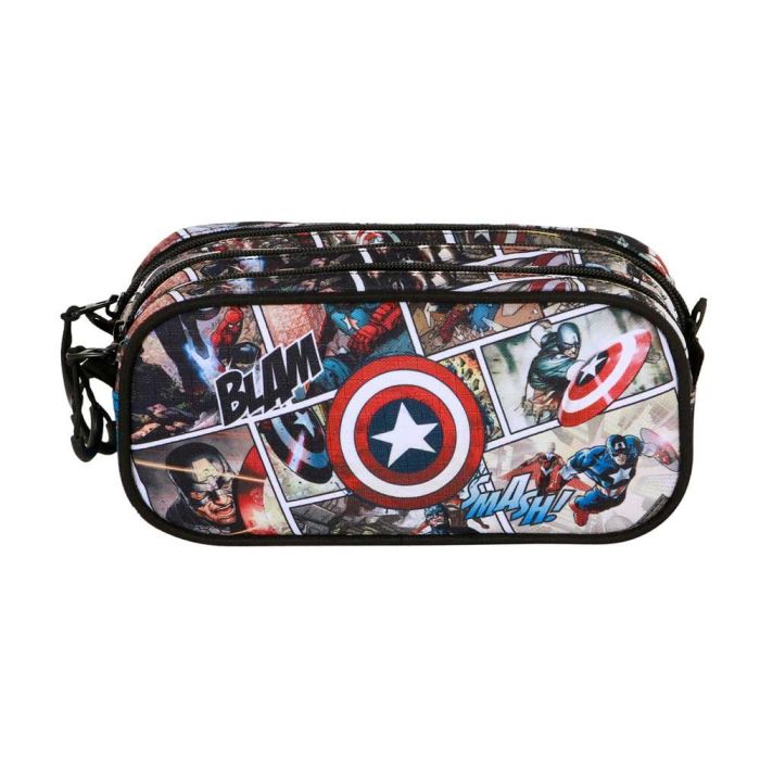 Marvel Capitán América Estuche Portatodo Trick FAN 2.2 Comic, 3 Compartimentos, Ripstop, Multicolor 1 Marvel Capitán América Estuche Portatodo Trick FAN 2.2 Comic, 3 Compartimentos, Ripstop, Multicolor 1