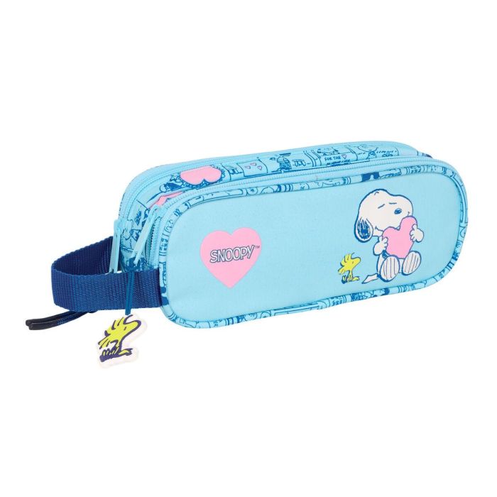 Portatodo Doble Snoopy Love Azul claro 21 x 8 x 6 cm 0 Portatodo Doble Snoopy Love Azul claro 21 x 8 x 6 cm 0