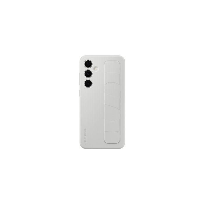 Funda de silicona con correa para Samsung Galaxy S24 FE Gris 1