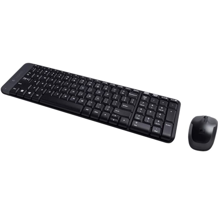Logitech MK220 Combo Teclado y Ratón Inalámbrico 2.4 GHz, Conexión USB Plug & Play, Alcance 10 m, 24 Meses Batería Teclado, Compacto, Silencioso, para Windows 7/8/10
