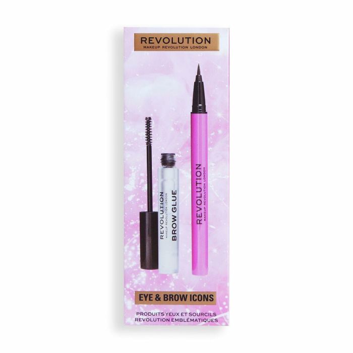 Revolution Make Up EYE & BROW ICONS LOTE 2 pz Máscara de Pestañas y Gel Fijador para Cejas 1