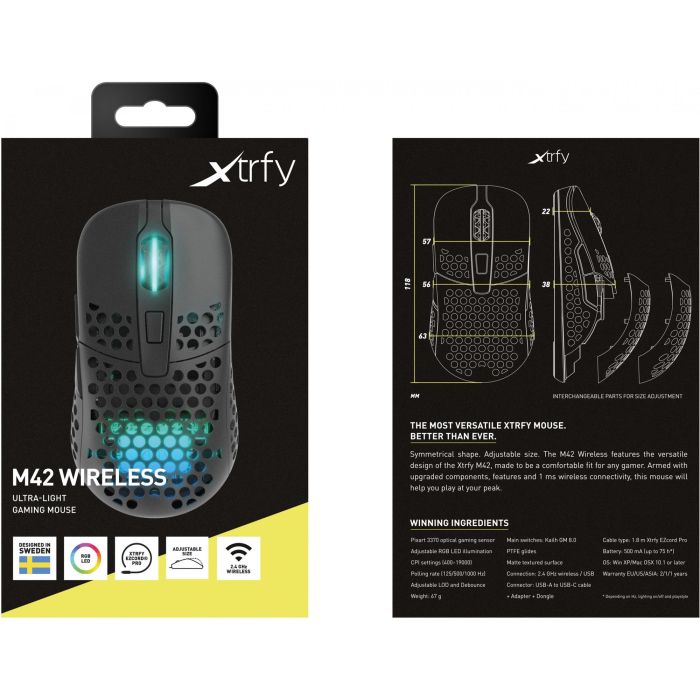 Cherry Xtrfy M42 - optisch - kabellos - Schwarz 15 Cherry Xtrfy M42 - optisch - kabellos - Schwarz 15