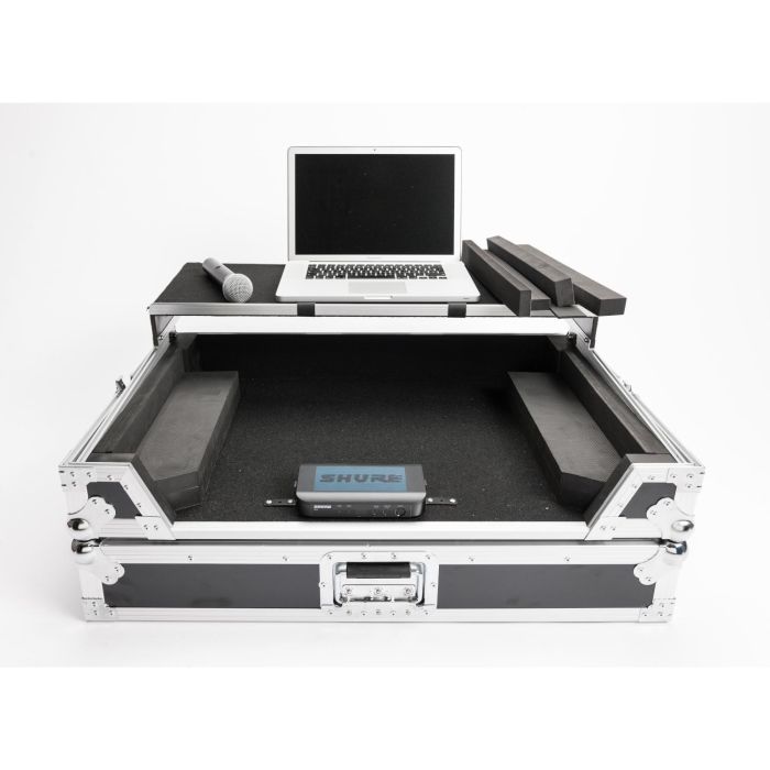 MAGMA Multi-Format Workstation Xxl Plus 19'' Flightcase Robusto Acolchado con Bandeja para Portátil y Soporte Rack 1U