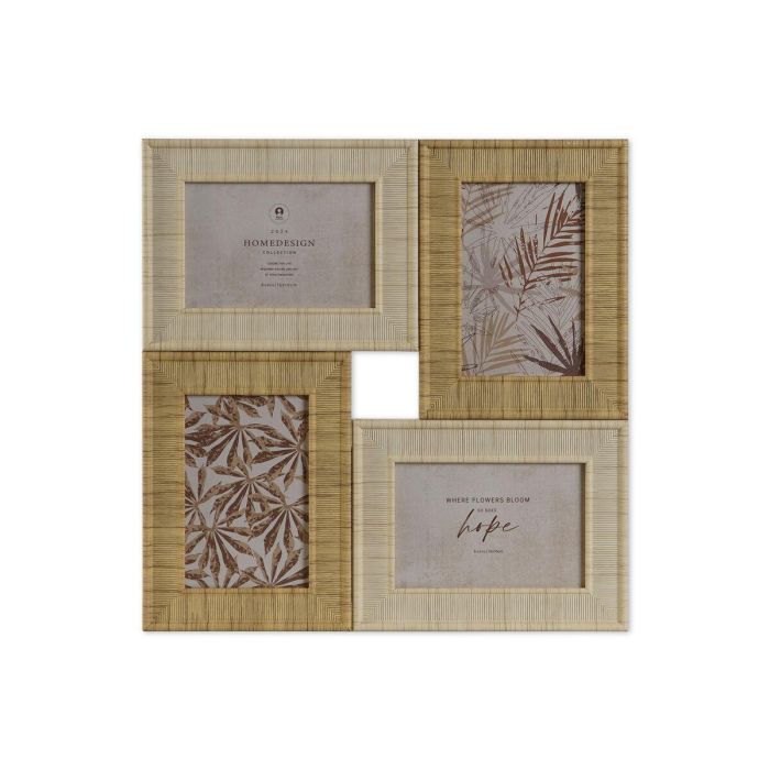 Marco Multifoto Scandi DKD Home Decor Natural Beige 2 x 36 x 36 cm