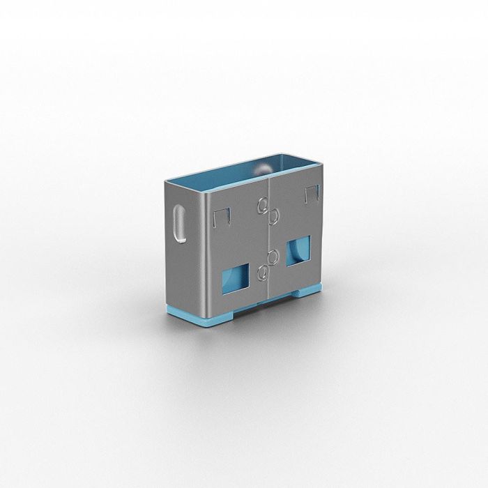Lindy Bloqueador de Puertos USB, Candados de Seguridad Sin Llave, Pack de 10 Unidades para Blocar Puertos, Código Color Azul 2