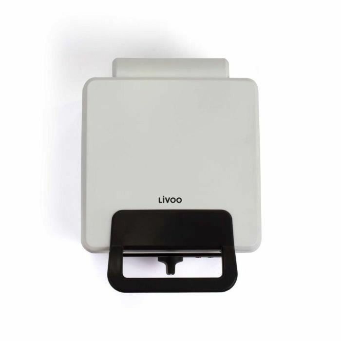 Livoo DOP206 Gofrera con Termostato Regulable, 1200W, 2 Gofres, Superficie 14,5 x 17,5 cm, Antiadherente, Indicadores Luminosos 3
