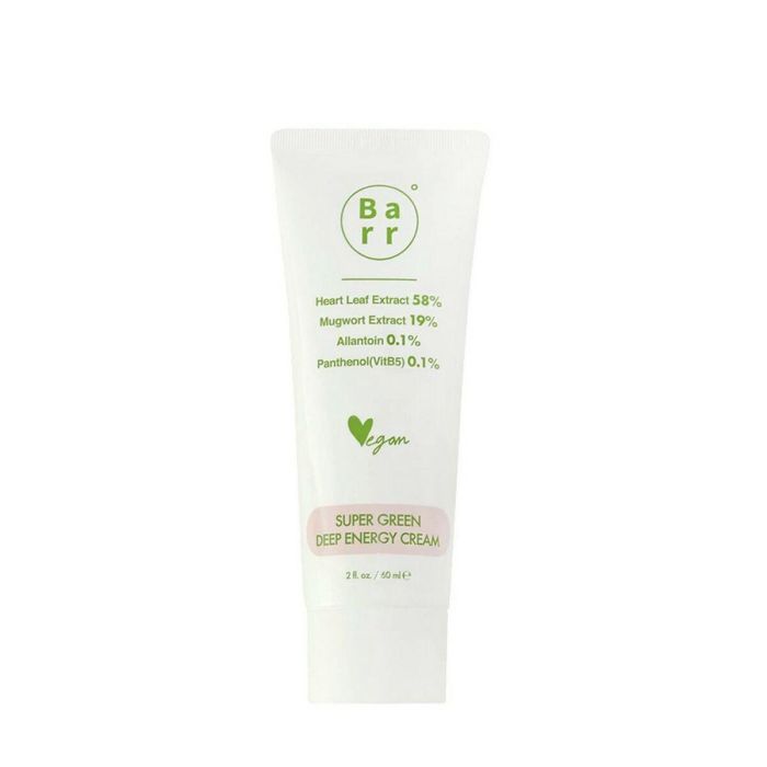 Barr SUPER GREEN DEEP ENERGY cream, Tratamiento Facial Hidratante para Piel Grasa, Sensible y Acnéica, 60 ml