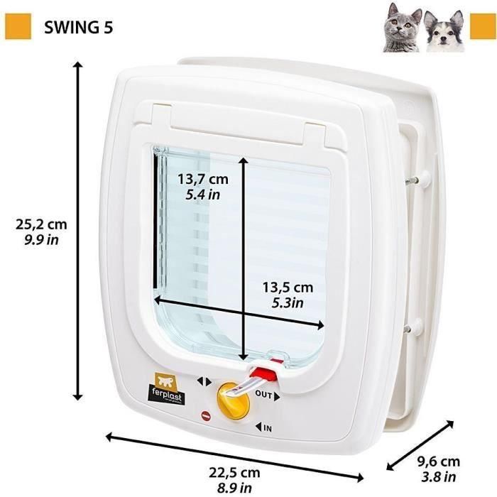 Ferplast FER8010690210759 Gatera Columpio 5 para Gatos, Gris, 22,5 x 16,2 x 25,2 cm 4