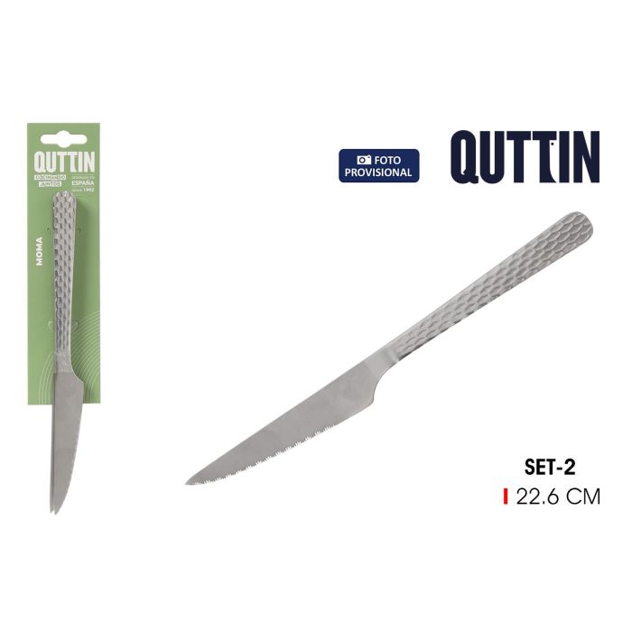 Moma Set de 2 Cuchillos de Carne de 23 cm - Medidas 22.6x2 cm, 4.5mm, 12.78 kg - Ideal para la mesa (12 Cajas) 0 Moma Set de 2 Cuchillos de Carne de 23 cm - Medidas 22.6x2 cm, 4.5mm, 12.78 kg - Ideal para la mesa (12 Cajas) 0