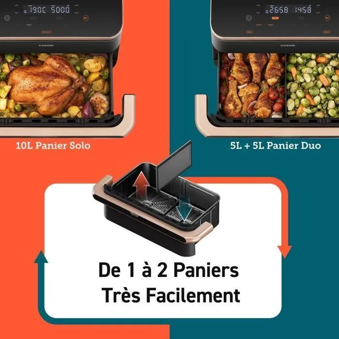 Cosori Freidora sin aceite Twinfry Chef Edition 10 l 6 programas 2800 W Negro 5
