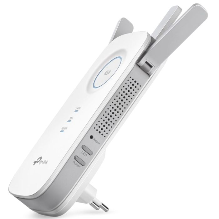 TP-Link RE450 Extensor de Cobertura Wi-Fi AC1750 Doble Banda (2.4/5GHz) con 3 Antenas Externas y Puerto Gigabit Ethernet Blanco 1 TP-Link RE450 Extensor de Cobertura Wi-Fi AC1750 Doble Banda (2.4/5GHz) con 3 Antenas Externas y Puerto Gigabit Ethernet Blanco 1