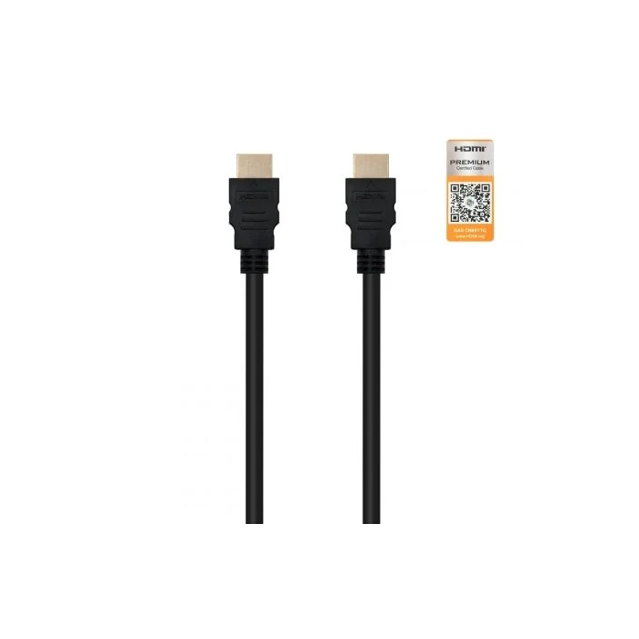 Nanocable 10.15.3601-L150 Cable HDMI 2.0 Macho - Macho 1.5m Certificado 4K HDR Negro 1