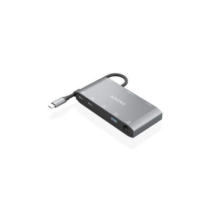 AISENS ASUC-8P010-GR Estación de Acoplamiento USB-C 8 en 1 para Portátil | Dock HDMI 4K, VGA, Gigabit Ethernet, 100W PD Gris 1 AISENS ASUC-8P010-GR Estación de Acoplamiento USB-C 8 en 1 para Portátil | Dock HDMI 4K, VGA, Gigabit Ethernet, 100W PD Gris 1