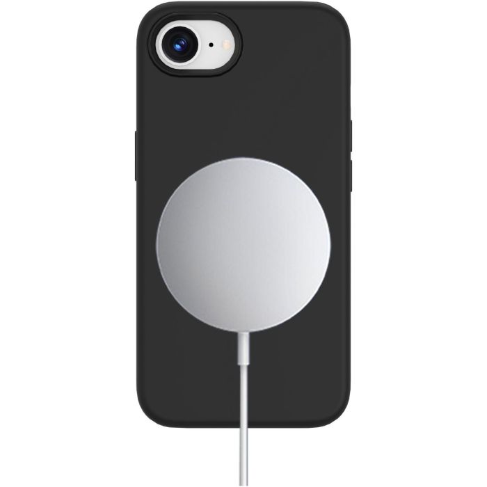 eSTUFF INFINITE ROME Funda Magnética de Silicona para iPhone 16e - Negra - Material Reciclado