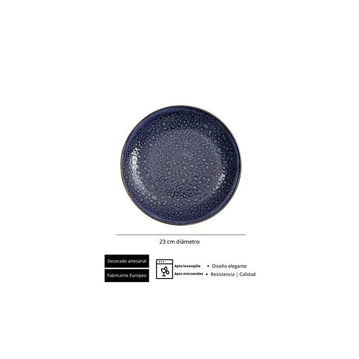 Moon Blue Plato Hondo 23 Cm (6 Unidades) 1 Moon Blue Plato Hondo 23 Cm (6 Unidades) 1