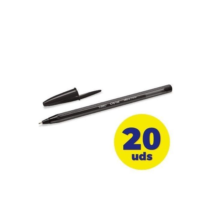 Boligrafo Bic Cristal Ultrafine Punta Forma Aguja 0,7 mm Negro Boligrafo Bic Cristal Ultrafine Punta Forma Aguja 0,7 mm Negro
