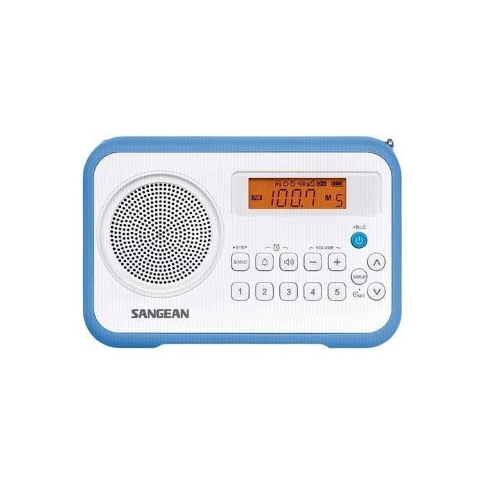 Radio Portátil Sangean PR-D18 Azul Blanco Ambar