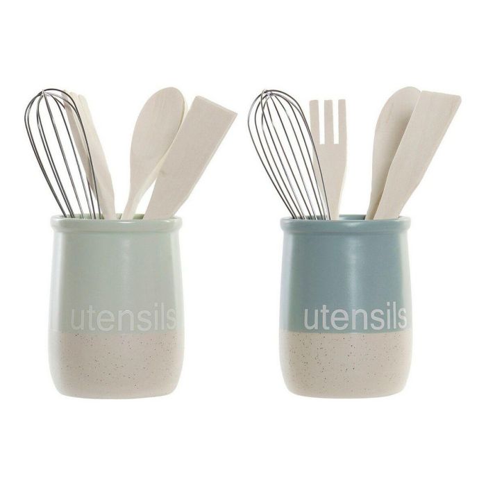 Bote Utensilios Scandi DKD Home Decor Azul Celeste Verde Menta 10 x 14 x 10 cm Set de 5 (2 Unidades) Bote Utensilios Scandi DKD Home Decor Azul Celeste Verde Menta 10 x 14 x 10 cm Set de 5 (2 Unidades)